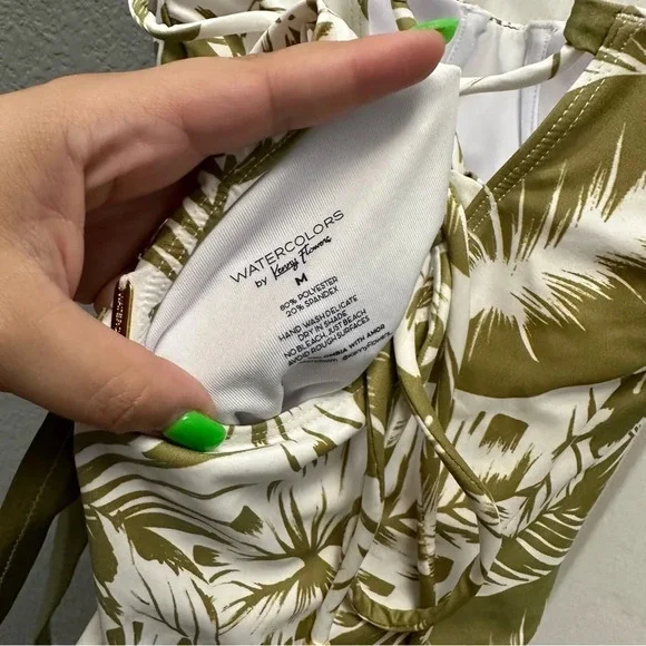 Kenny Flowers Watercolors The Bali Swimsuit Size Medium - Picture 7 of 8